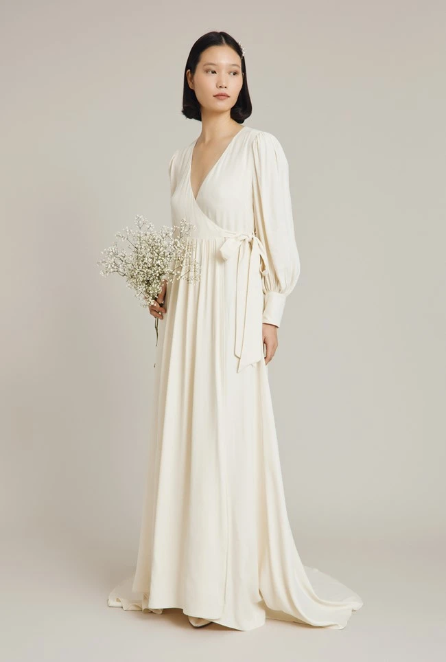 Ghost Hope Sleeve Wedding Dress, Cloud Dancer/Ivory 1 Ghost Hope Sleeve Wedding Dress, Cloud Dancer/Ivory
