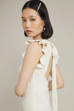 Ghost Liliana Frill Wedding Dress, Cloud Dancer/Ivory