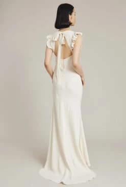 Ghost Liliana Frill Wedding Dress, Cloud Dancer/Ivory -EleganceWear Store ghost liliana frill wedding dress cloud dancer ivory3