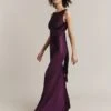 Ghost Olivia Satin Maxi Dress, Orchid Bloom/Plum