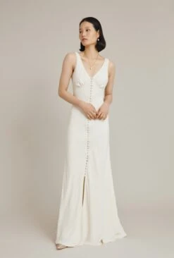 Ghost Phoebe Crepe Maxi Wedding Dress, Ivory