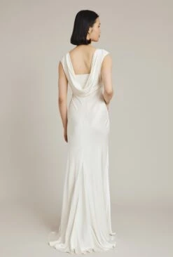 Ghost Salma/Olivia Satin Cowl Back Wedding Dress, Ivory