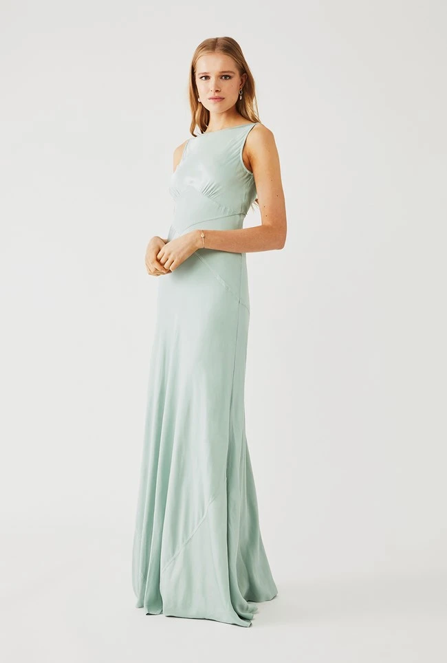 Ghost Taylor Bridesmaid Maxi Dress, Dusty Green 1 Ghost Taylor Bridesmaid Maxi Dress, Dusty Green