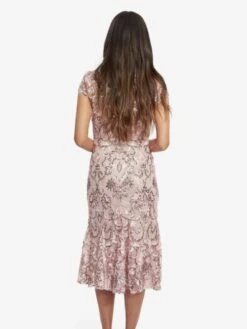Gina Bacconi Evelynn Sequin Embroidered Tulle Dress, Pink/Blush -EleganceWear Store gina bacconi evelynn sequin embroidered tulle dress pink blush1 e1652521146474