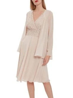 Gina Bacconi Gracie Metallic Corded Lace Dress, Antique Rose 5 Gina Bacconi Gracie Metallic Corded Lace Dress, Antique Rose -EleganceWear Store gina bacconi gracie metallic corded lace dress antique rose3 e1652515770212