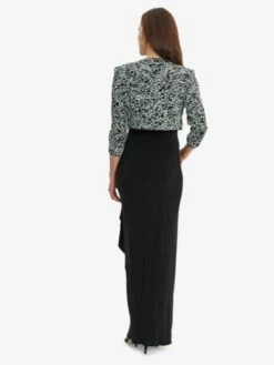 Gina Bacconi Vivetta Empire Waist Jacket And Dress, Black/White -EleganceWear Store gina bacconi vivetta empire waist jacket and dress black white1 e1652514172108