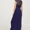 H&M H&M Lace Pleated Maxi Bridesmaid Dress, Dark Blue