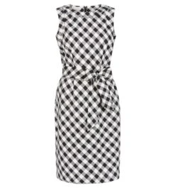 Hobbs Amalfi Gingham Dress, White/Black