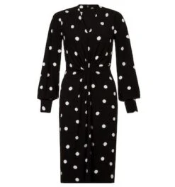 Hobbs Farah Sleeve Shift Sput Print Dress, Black/White