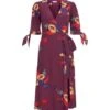 Hobbs Florence Floral Dress, Purple/Multi