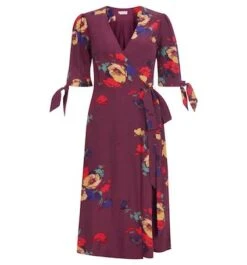 Hobbs Florence Floral Dress, Purple/Multi