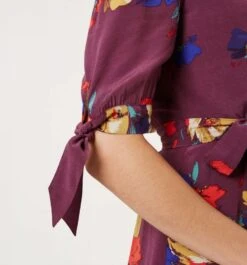 Hobbs Florence Floral Dress, Purple/Multi -EleganceWear Store hobbs Florence floral Dress purple multi3