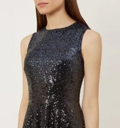 Hobbs Robin Sequin Dress, Black/Blue -EleganceWear Store hobbs Robin sequin Dress black3