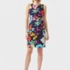 Hobbs Allison Cotton Blend Floral Shift Dress, Navy/Multi
