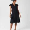 Hobbs Anastasia Lace Fit And Flare Dress, Navy