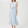 Hobbs Blythe Fit And Flare Midi Dress, Light Blue