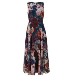 Hobbs Carly Floral Dress, Blue/Multi