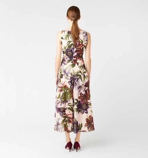Hobbs Carly Floral Print Dress, White/Multi 2 Hobbs Carly Floral Print Dress, White/Multi - Image 2