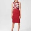 Hobbs Dora Jacquard Shift Dress, Red/Multi