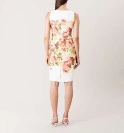 Hobbs Fiona Print Shift Dress, Ivory/Multi -EleganceWear Store hobbs fiona print shift dress ivory multi2