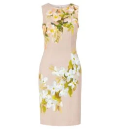 Hobbs Francine Floral Dress, Nude