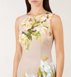 Hobbs Francine Floral Dress, Nude -EleganceWear Store hobbs francine floral dress nude ivory3