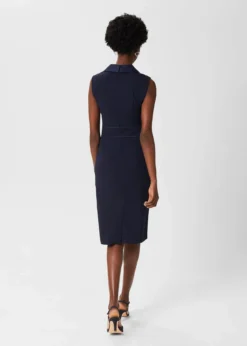 Hobbs Kara Tux Shift Dress, Midnight Navy -EleganceWear Store hobbs kara tux shift dress midnight navy1
