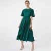 Hobbs Leia Sleeve Dress, Emerald Green