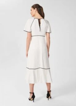 Hobbs Lucilla Midi Dress, Ivory/Black -EleganceWear Store hobbs lucilla midi dress ivory black1 e1631569722264