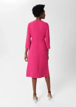 Hobbs Marianne Fit And Flare Dress, Magenta Pink -EleganceWear Store hobbs marianne fit and flare dress magenta pink1