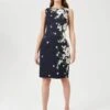 Hobbs Moira Floral Dress, Navy/White/Multi