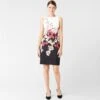 Hobbs Moira Floral Shift Dress, Black/White