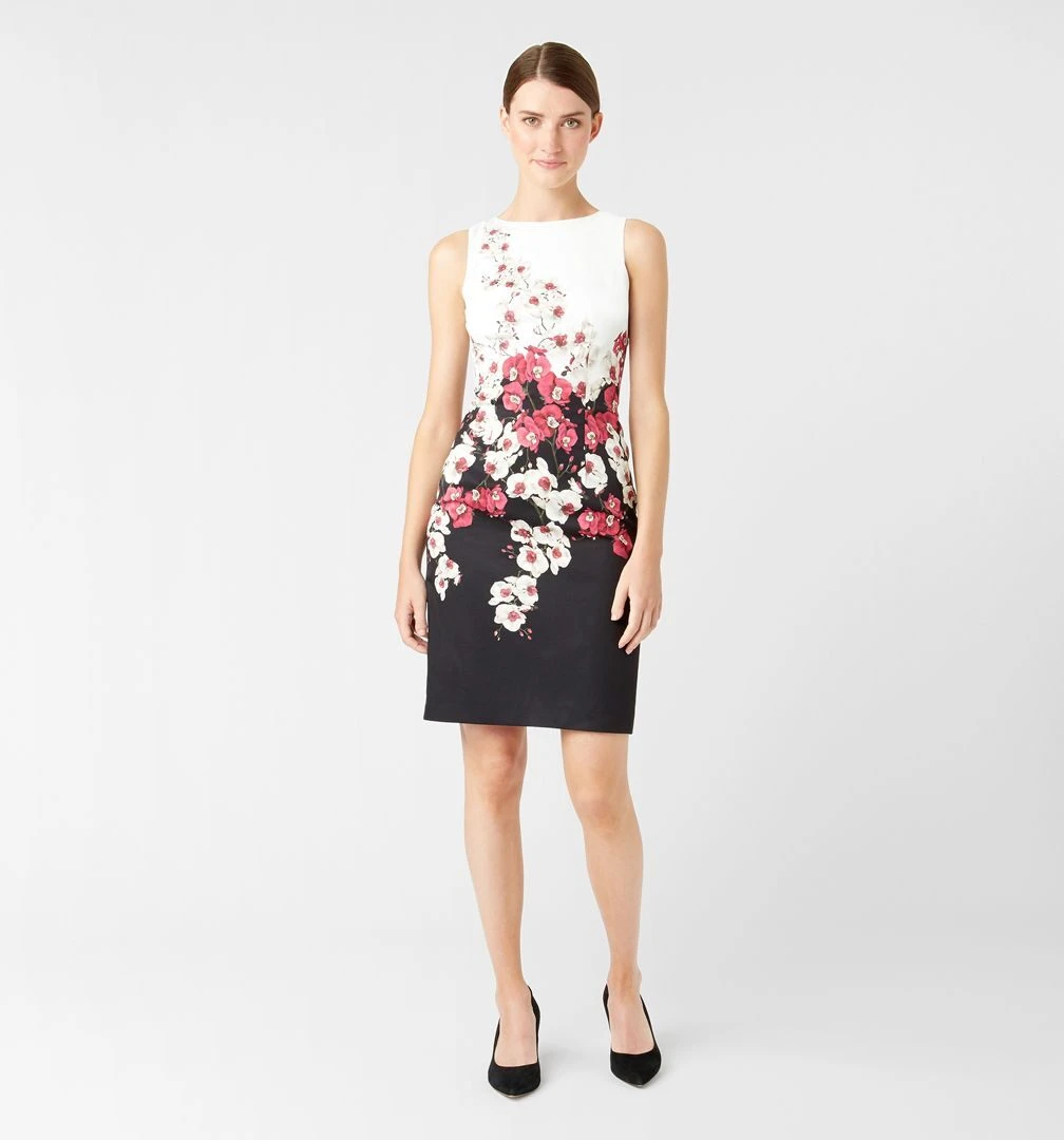 Hobbs Moira Floral Shift Dress, Black/White 1 Hobbs Moira Floral Shift Dress, Black/White