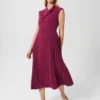 Hobbs Sierraa Dress, Warm Plum