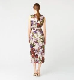 Hobbs Thao Floral Midi Dress, White/Multi -EleganceWear Store hobbs thao floral midi dress white multi1