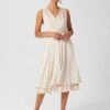 Hobbs Viola V Neck Dress, Light Blush