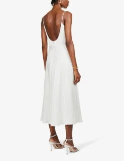 Jenny Yoo Callista Scoop-neck Twill Midi Dress, Ivory 5 Jenny Yoo Callista Scoop-neck Twill Midi Dress, Ivory -EleganceWear Store jenny yoo callista scoop neck twill midi dress ivory1 e1628183691618