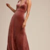 Jenny Yoo Logan Plunging Illusion V Neck Velvet Bridesmaid Gown Dress, English Rose