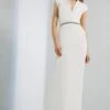 Karen Millen Structured Crepe Forever Maxi Dress, Ivory