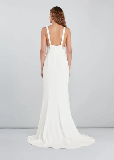 Whistles Lina Lace Insert Wedding Dress, Ivory 2 Whistles Lina Lace Insert Wedding Dress, Ivory - Image 2