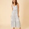 Monsoon Alexis Embellished Shorter Length Maxi Bridesmaid Dress Silver