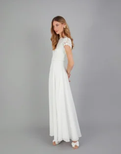 Monsoon Angela Lace Bridal Maxi Dress Ivory
