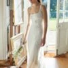 Monsoon Embellished Square Neck Bridal Dress Ivory
