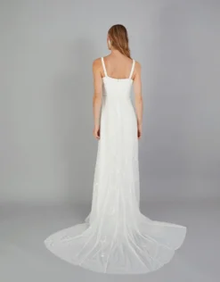 Monsoon Holly Embellished Cowl Neck Bridal Dress Ivory -EleganceWear Store monsoon holly embellished cowl neck bridal dress ivory2