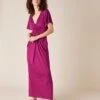 Monsoon Jessica Slinky Jersey Maxi Dress Red/pink
