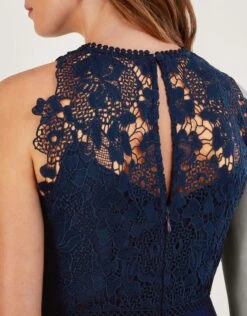 Monsoon Lena Lace Maxi Bridesmaid Dress Navy Blue -EleganceWear Store monsoon lena lace maxi bridesmaid dress navy blue1