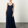 Monsoon Lori Lace Maxi Dress Navy Blue