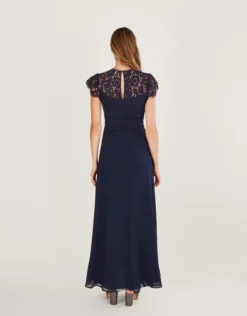 Monsoon Louise Lace Maxi Bridesmaid Dress Blue Navy -EleganceWear Store monsoon louise lace maxi bridesmaid dress blue navy1