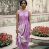 Monsoon Luiza Tie Dye Midi Dress Purple