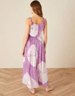 Monsoon Luiza Tie Dye Midi Dress Purple -EleganceWear Store monsoon luiza tie dye midi dress purple2 e1645988906655